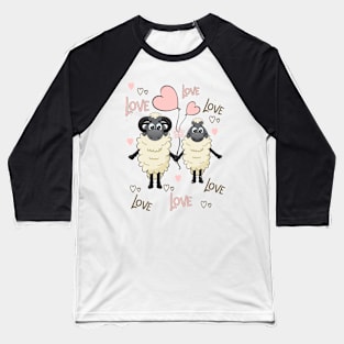 Valentines Sheep - Happy Valentine's day Baseball T-Shirt